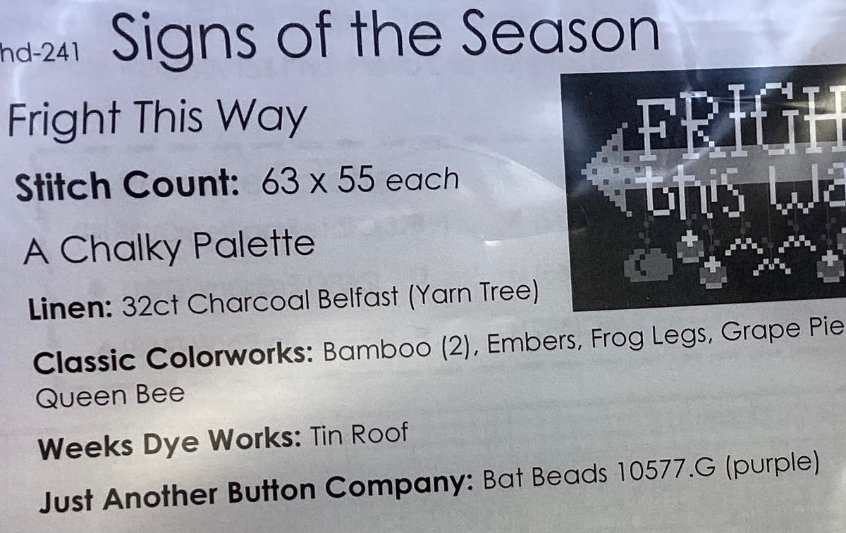 Fright Sign Fright This Way: Signs of the Season by Hands on Design hd241 ...