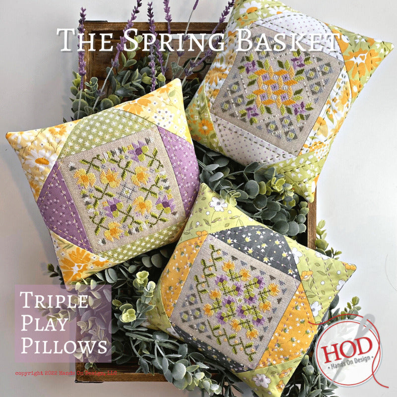 Triple Play Pillows: The Spring Basket by Hands on Design hd274