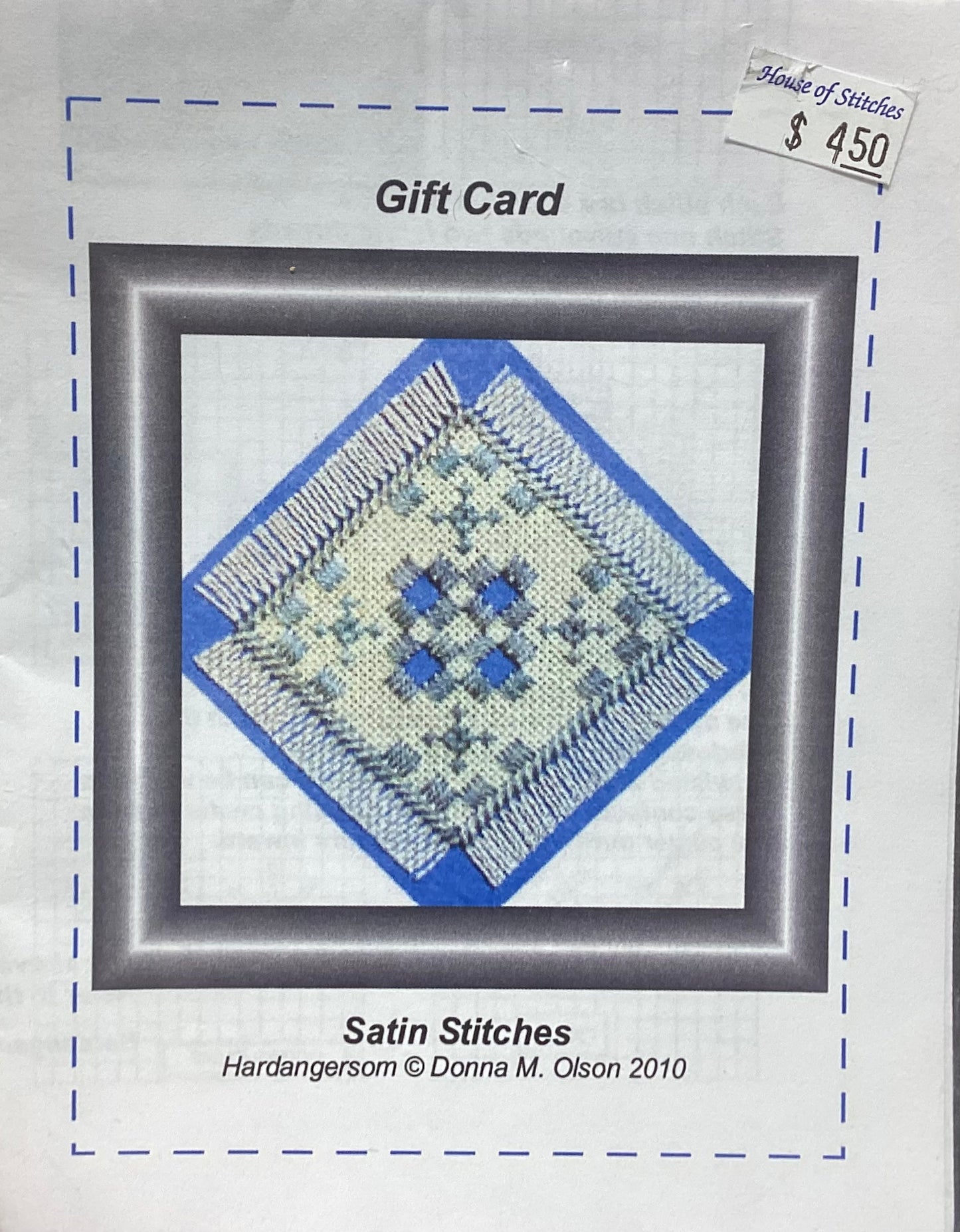 Gift Card 7: Hardanger by Satin Stitches