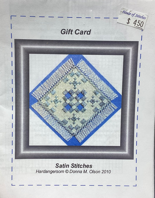 Gift Card 7: Hardanger by Satin Stitches