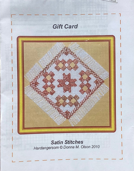 Gift Card 3: Hardanger by Satin Stitches