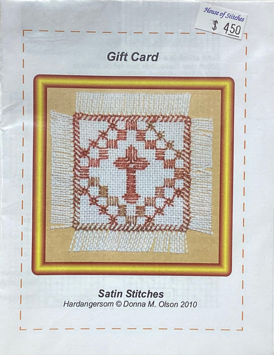 Gift Card 4: Hardanger by Satin Stitches