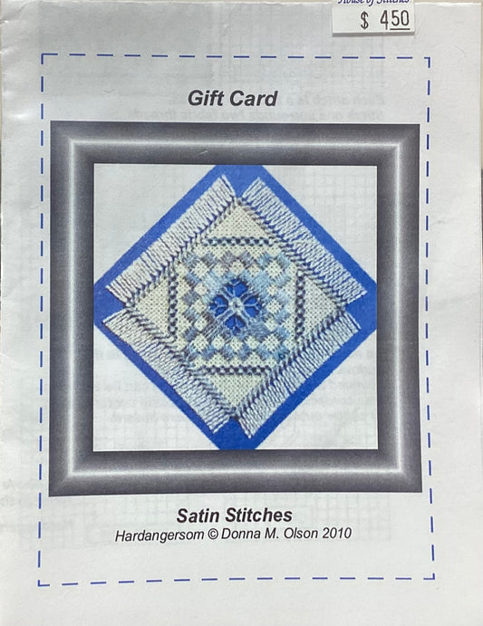 Gift Card 6: Hardanger by Satin Stitches