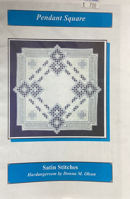 Pendent Square: Hardanger by Satin Stitches