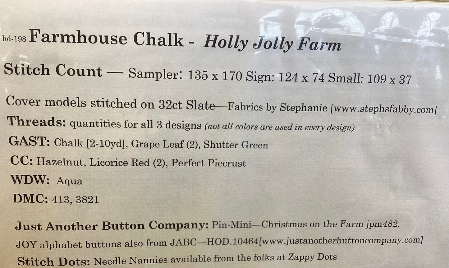 Farmhouse Chalk: Holly Jolly Farm by Hands on Design hd198