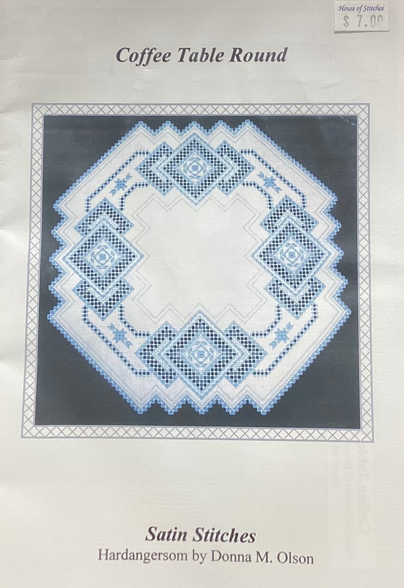 Coffee Table Round: Hardanger by Satin Stitches