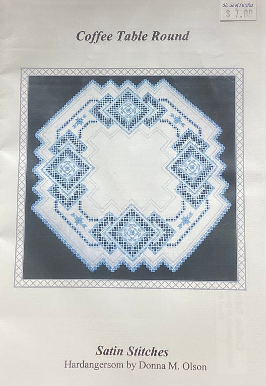 Coffee Table Round: Hardanger by Satin Stitches