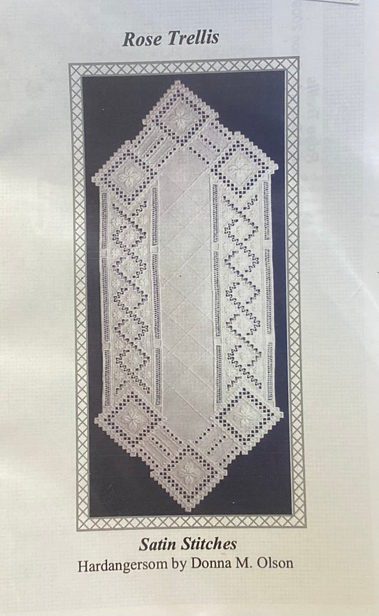 Rose Trellis: Hardanger by Satin Stitches
