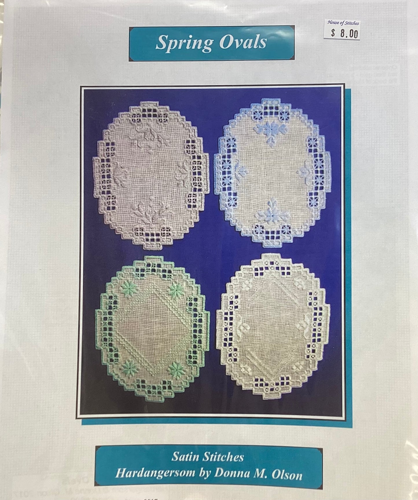 Spring Ovals: Hardanger by Satin Stitches