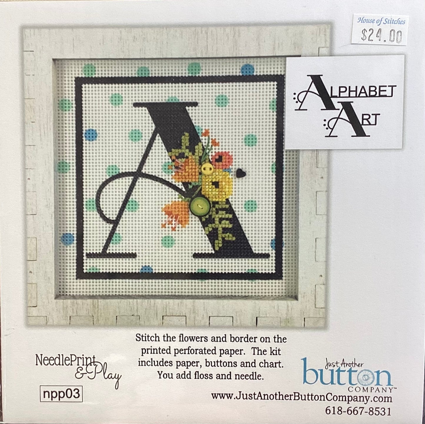 Alphabet Art: “A” by NeedlePrint & Play