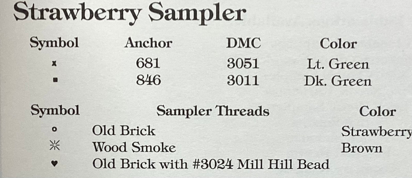 Strawberry Sampler by Cinnamon Heart Needleworks