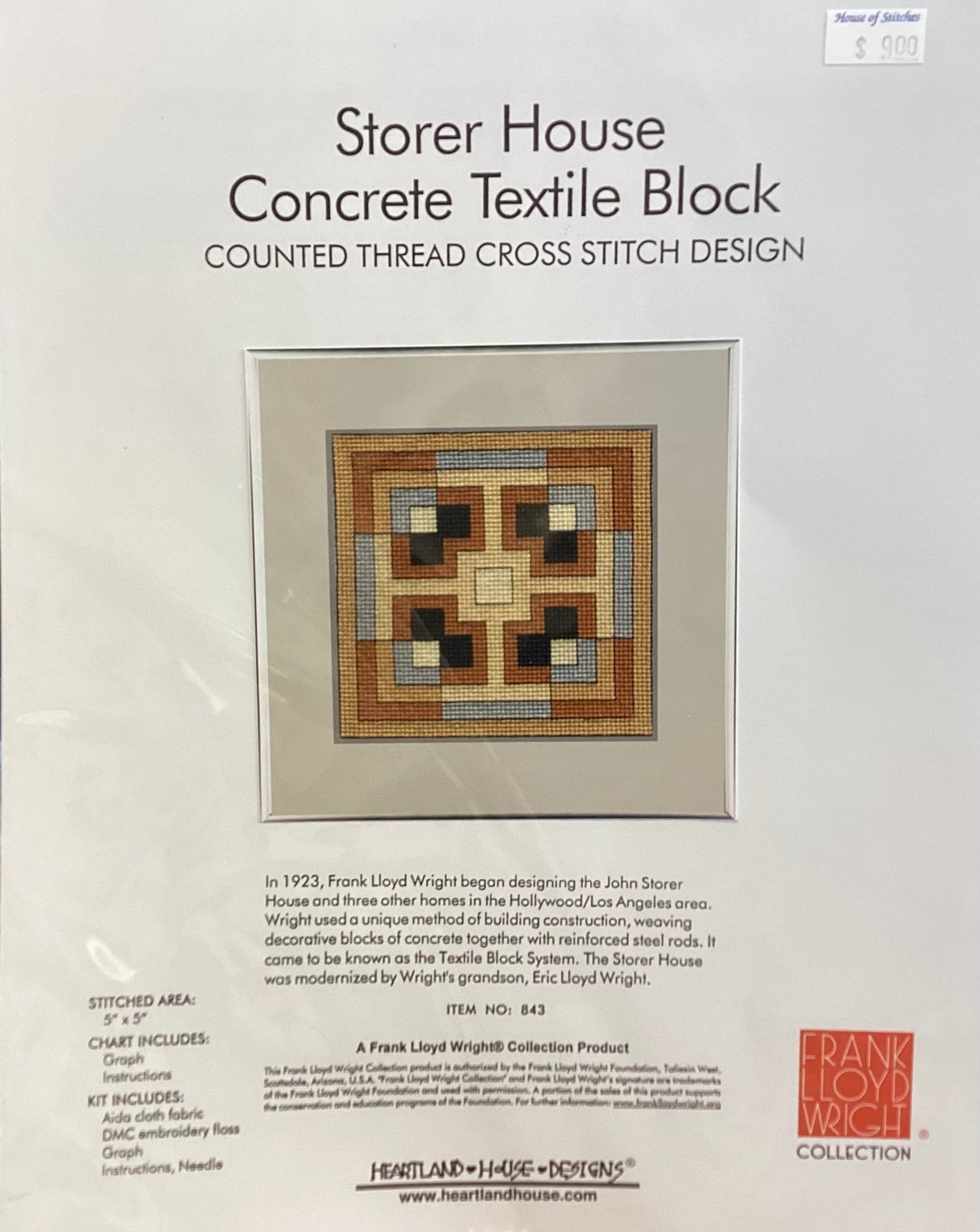 Storer House Concrete Textile Block by Heartland House Designs