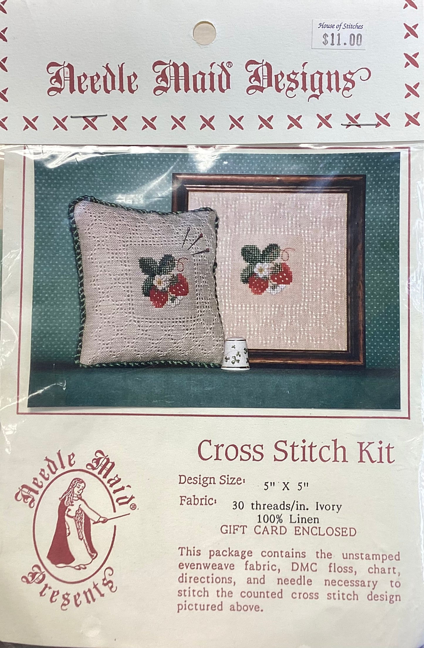 LKA-5 Regal Raspberry Square Kit by Needle Maid Designs