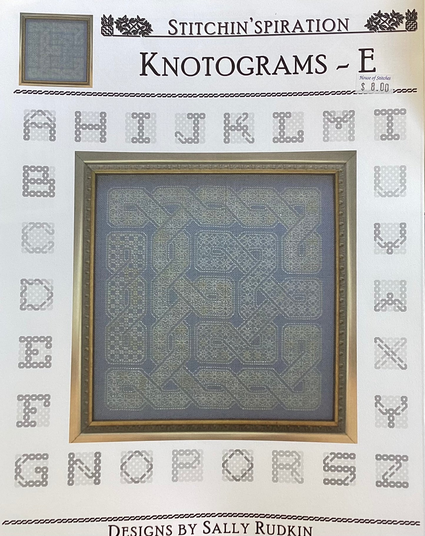 Knotograms- E by Stitchin’spiration