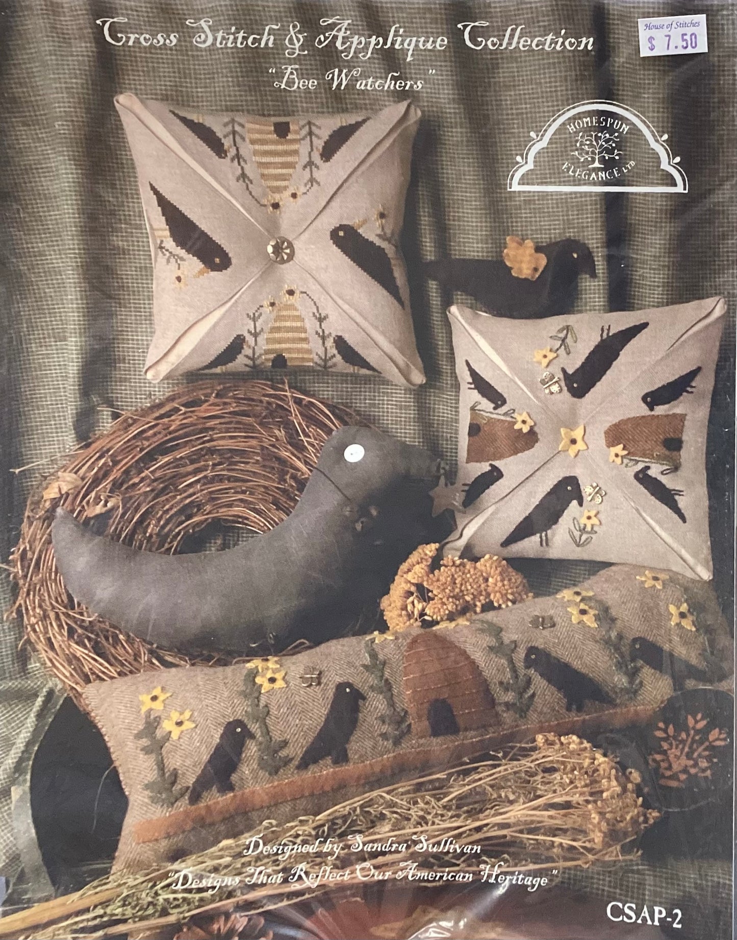 Cross Stitch & Appliqué Collection: Bee Watchers by Homespun Elegance