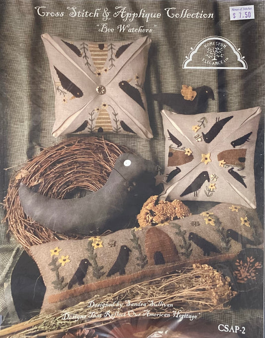 Cross Stitch & Appliqué Collection: Bee Watchers by Homespun Elegance