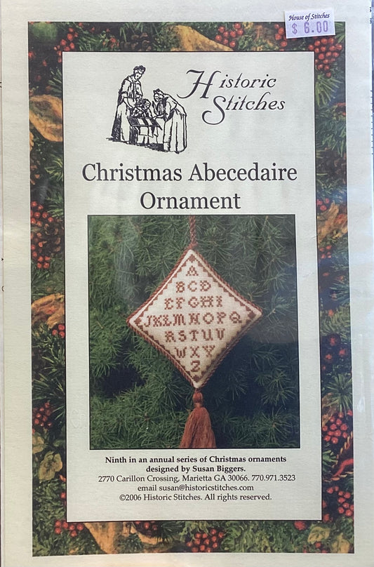 Christmas Abecedarie Ornament by Historic Stitches