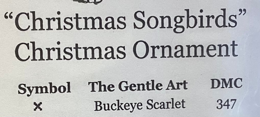 Christmas Songbirds Ornament by Historic Stitches