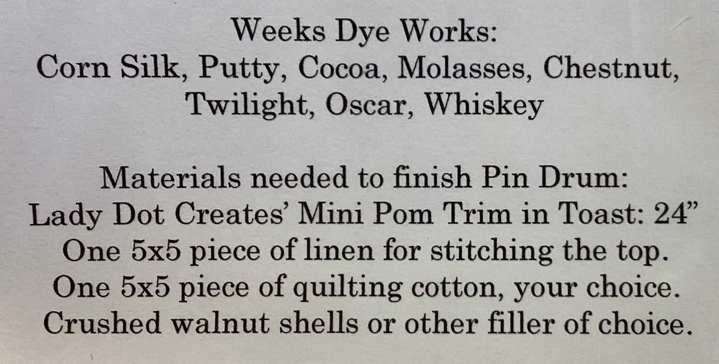 Acorn House Pin Drum by Heartstring Samplery