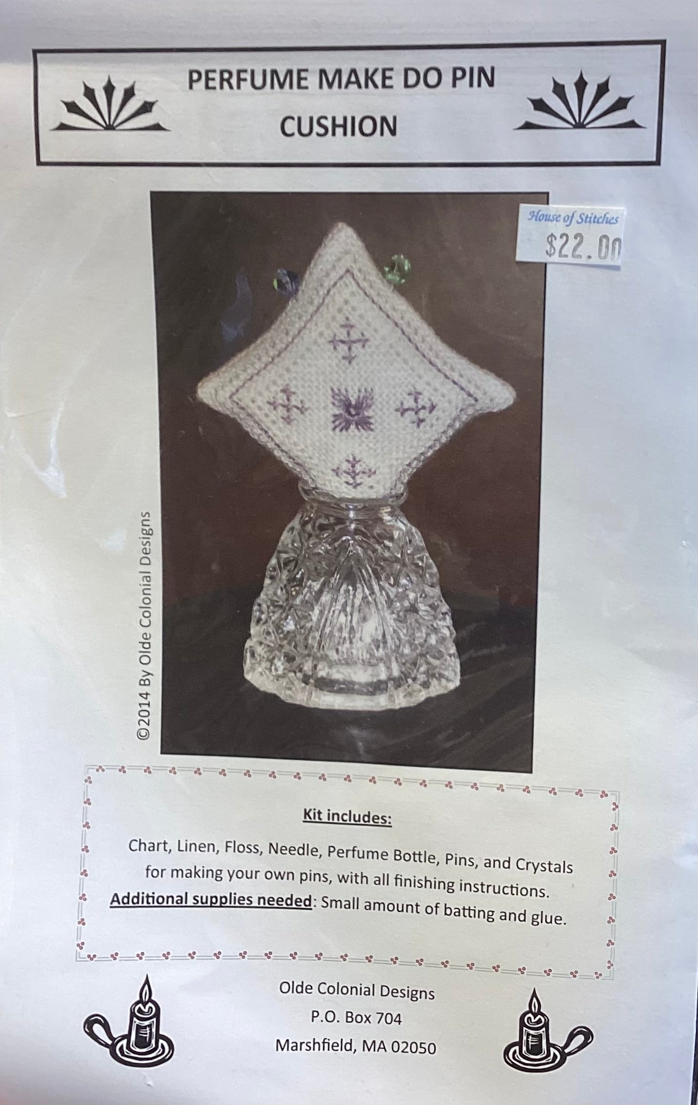 Perfume Make Do Pin Cushion by Olde Colonial Designs