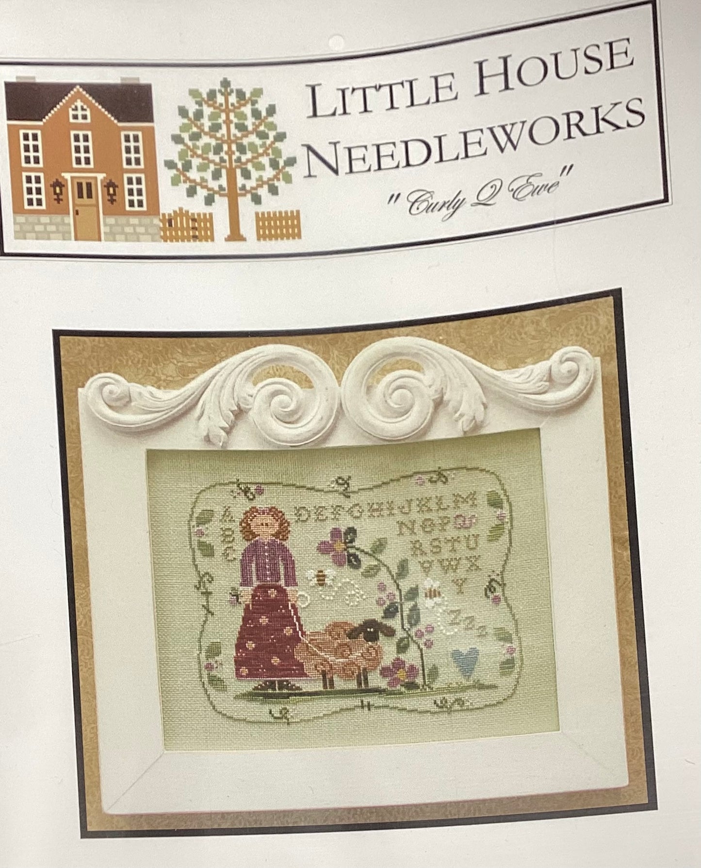 Curly Q Ewe by Little House Needleworks