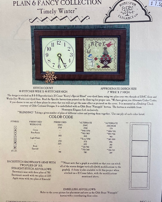 Plain & Fancy Collection: Timely Winter by Homespun Elegance