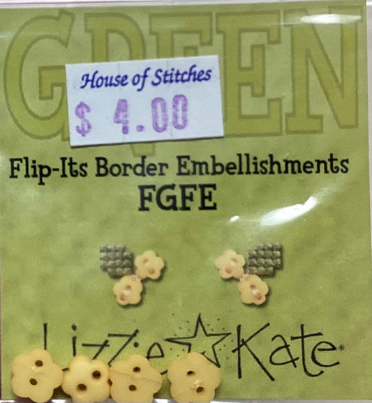 Green Flip-Its Border Embellishments by Lizzie Kate