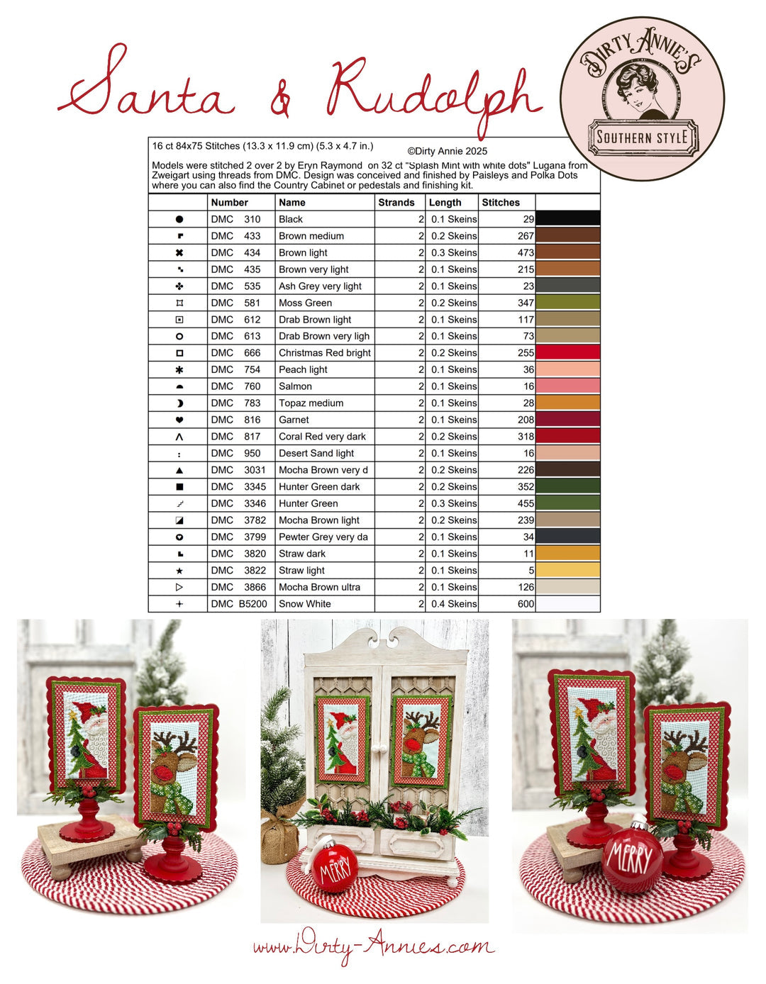 Santa & Rudolph by Dirty Annie