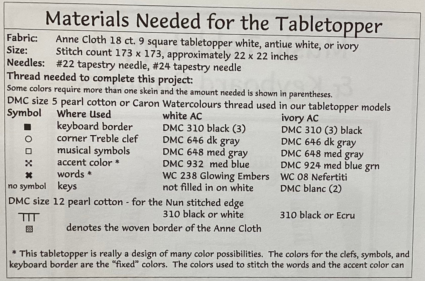 Music Tabletopper & Keyboard Runners by Dutch Treat Designs