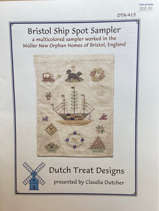 Bristol Ship Spot Sampler by Dutch Treat Designs