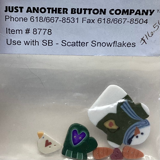 Sisters and Best Friends- Scatter Snowflakes Embellishment Pack by Just Another Button Company