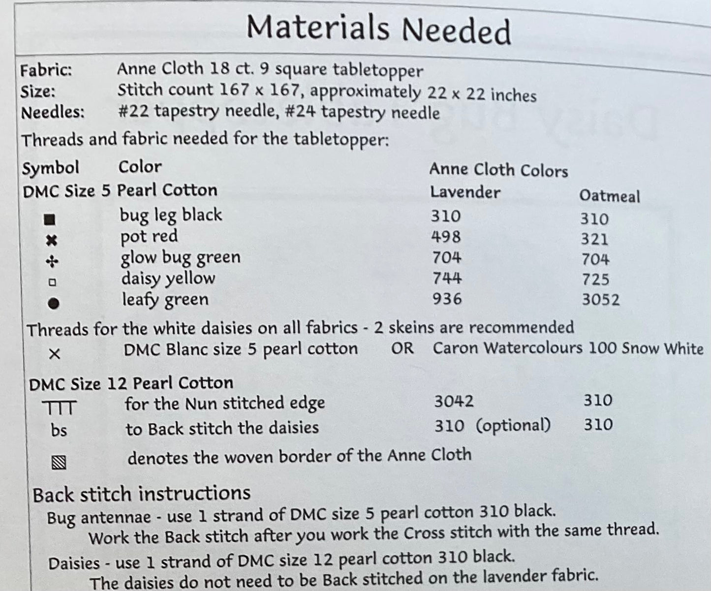 Daisy Bug Tabletopper by Dutch Treat Designs