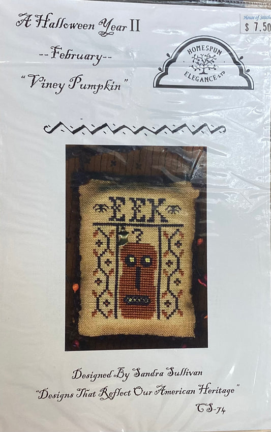 A Halloween Year II: February “Viney Pumpkin” by Homespun Elegance