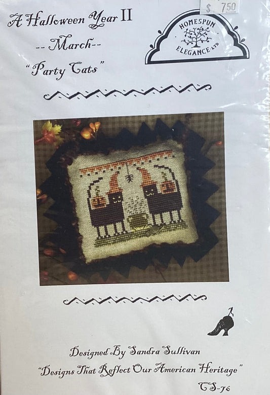 A Halloween Year II: March “Party Cats” by Homespun Elegance