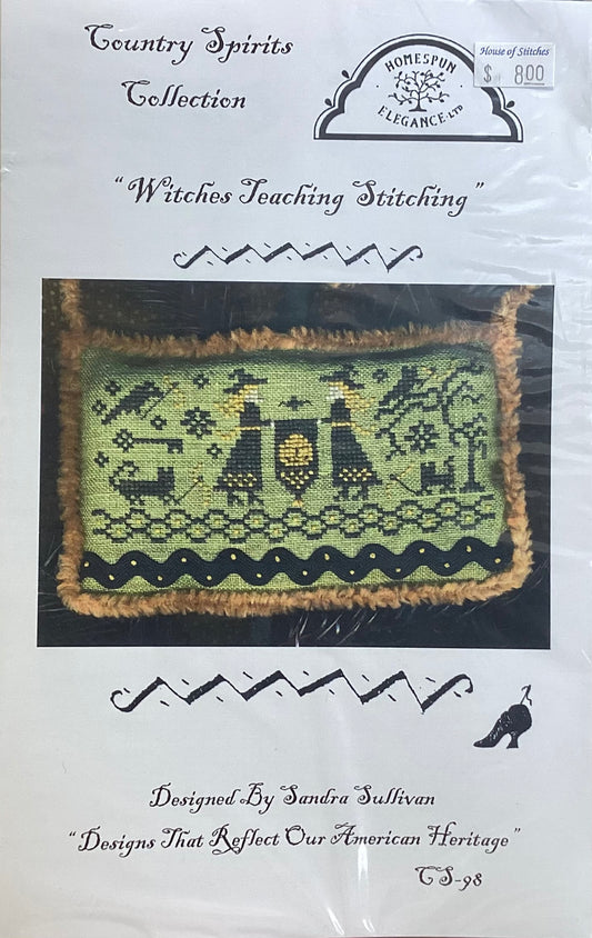 Country Spirits Collection: Witches Teaching Stitching by Homespun Elegance