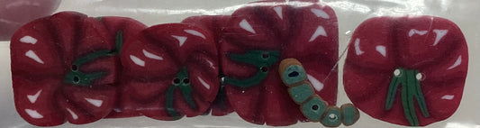 Fanci That: Tomatoes in a Garden Embellishment Pack by Just Another Button Company