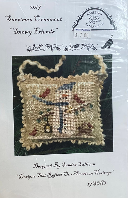 Snowman Ornament 2017: Snowy Friends by Homespun Elegance