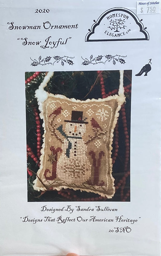 Snowman Ornament 2020: Snow Joyful by Homespun Elegance