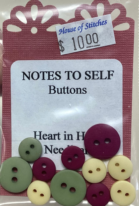 Notes to Self Embellishment Pack by Heart in Hand Needleart