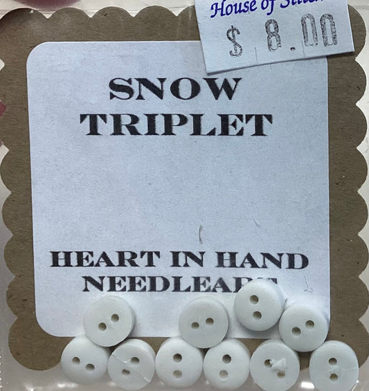 Snow Triplet Embellishment Pack by Heart in Hand Needleart