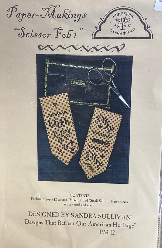 Paper-Making Scissor Fob 1 by Homespun Elegance