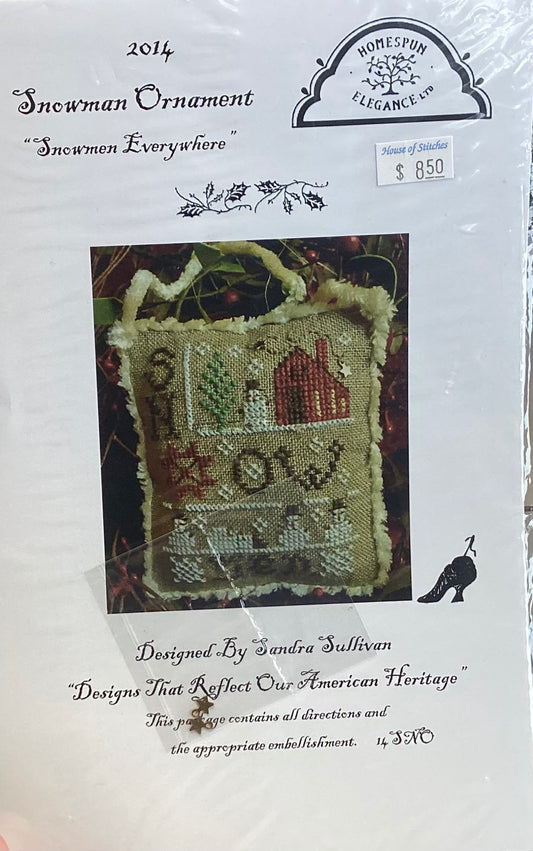 Snowman Ornament 2014: Snowmen Everywhere by Homespun Elegance