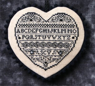 Blackwork Heart: Teenie Tweenie #204 by The Sweetheart Tree