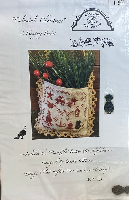 Colonial Christmas: A Hanging Pocket by Homespun Elegance
