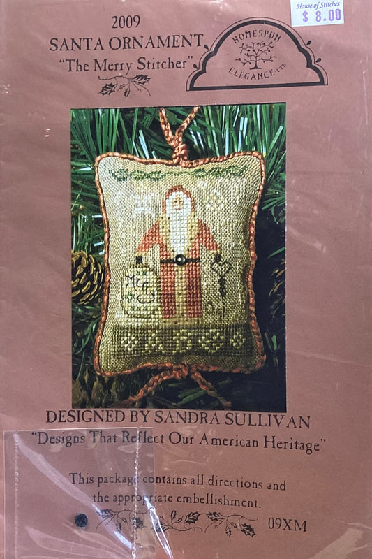 Santa Ornament 2009: The Merry Stitcher by Homespun Elegance