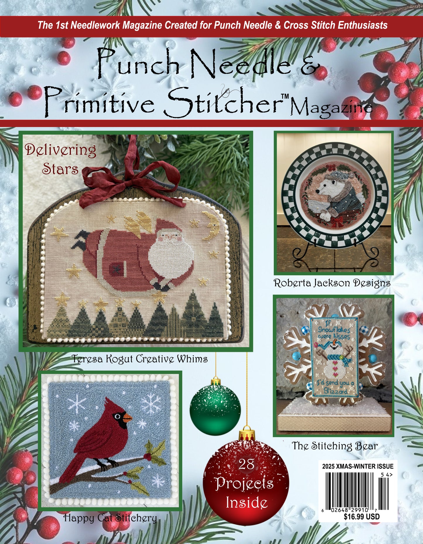 Punch Needle & Primitive Stitcher Magazine: XMas/Winter 2025