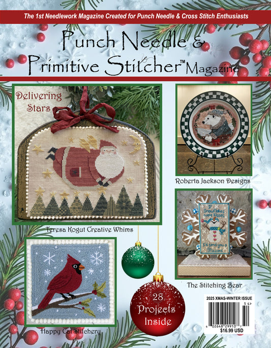 Punch Needle & Primitive Stitcher Magazine: XMas/Winter 2025