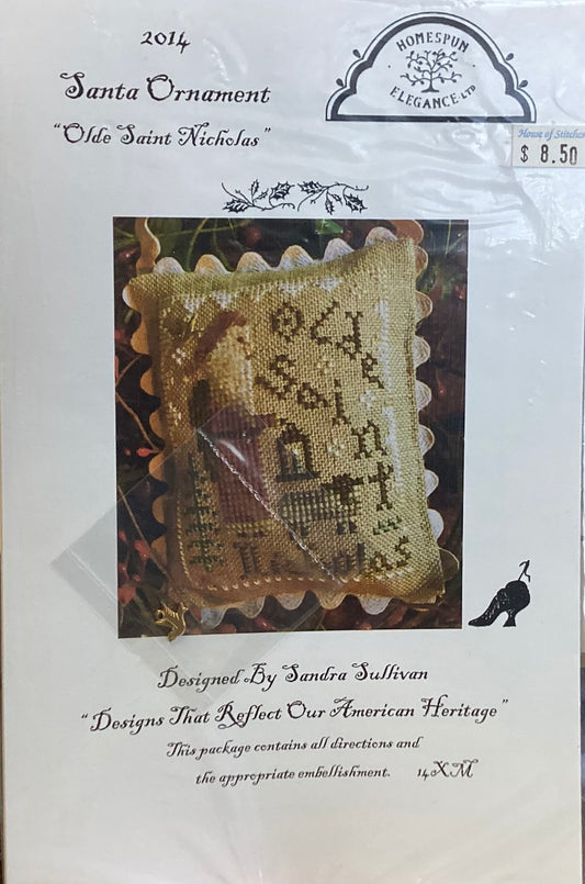 Santa Ornament 2014: Olde Saint Nicholas by Homespun Elegance