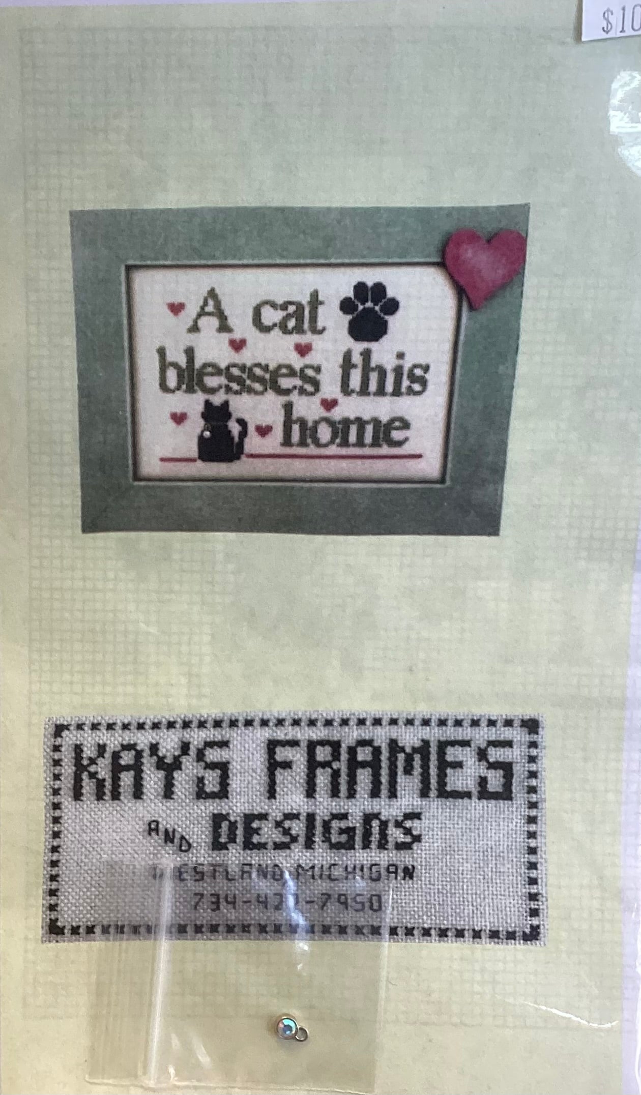 A Cat Blesses This Home by Kay’s Frames a and Designs