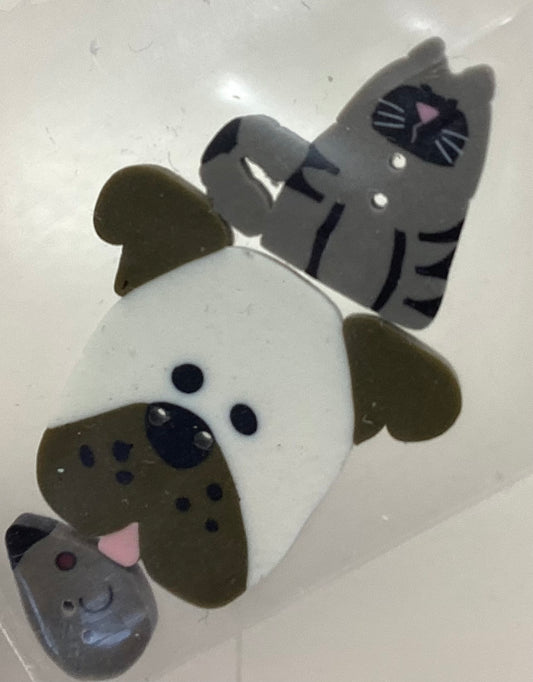 My Big Toe Designs: Beware of the Dog and Cat Embellishment Pack by Just Another Button Company